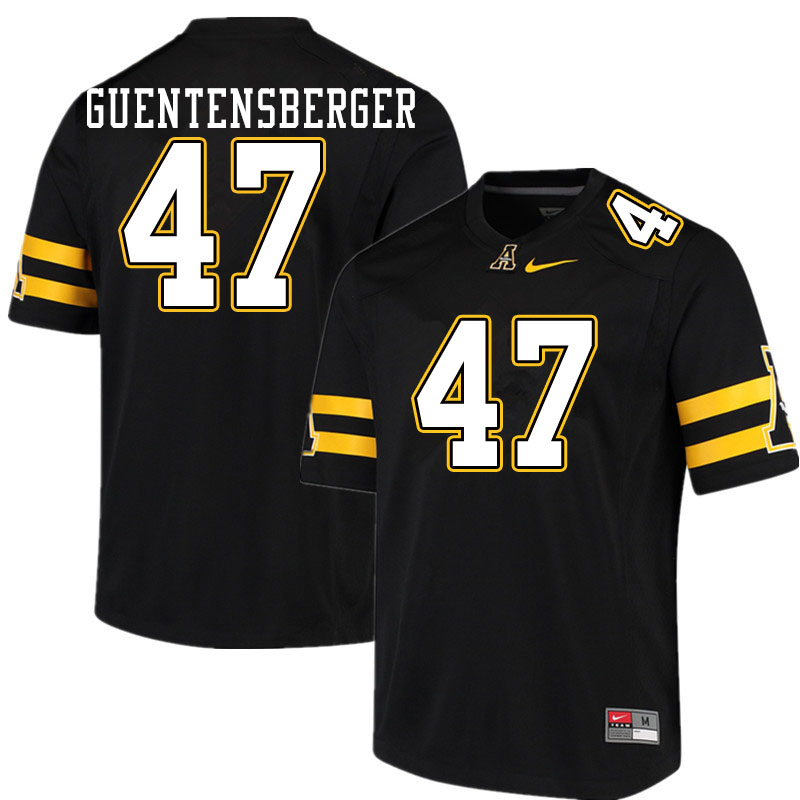 Men #47 Colin Guentensberger Appalachian State Mountaineers College Football Jerseys Sale-Black